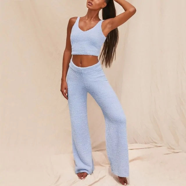 Furry Two Piece Crop-Top